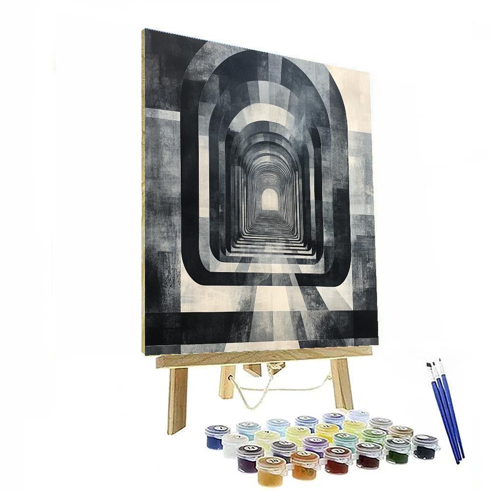 M.C. Escher Inspired Paradox Lattice Of Event Horizons painting number kit