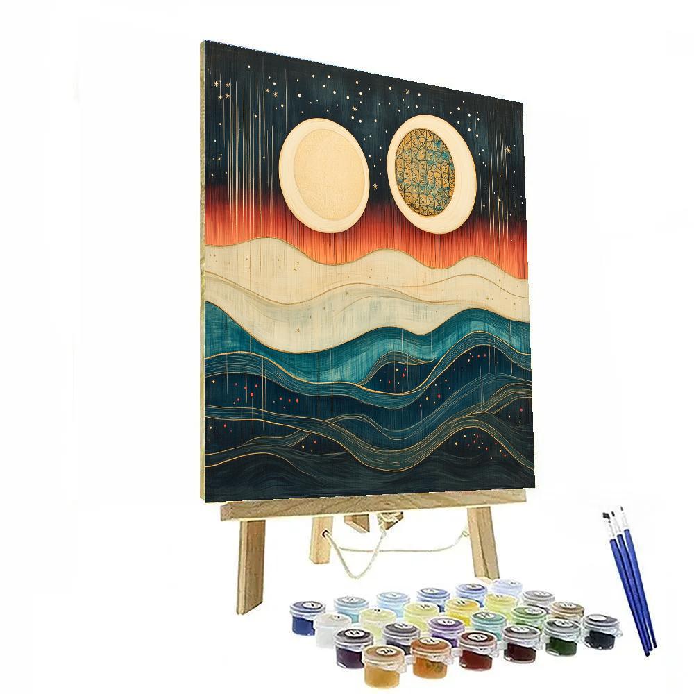 Frida Kahlo Inspired Horizon Of Two Moons And One Song DIY paint by numbers