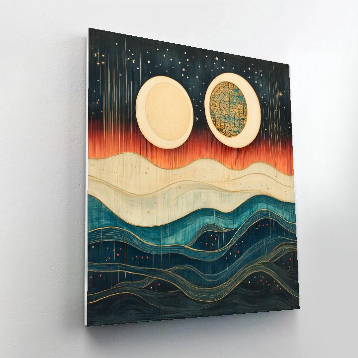 Frida Kahlo Inspired Horizon Of Two Moons And One Song DIY paint by numbers