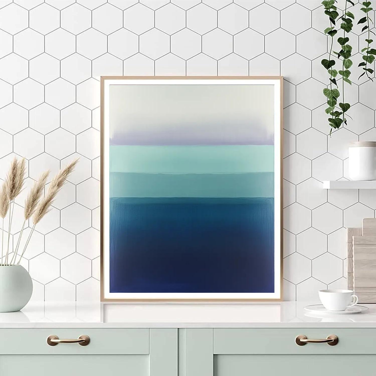 Mark Rothko Inspired Aurora Stillness Horizon paint by number