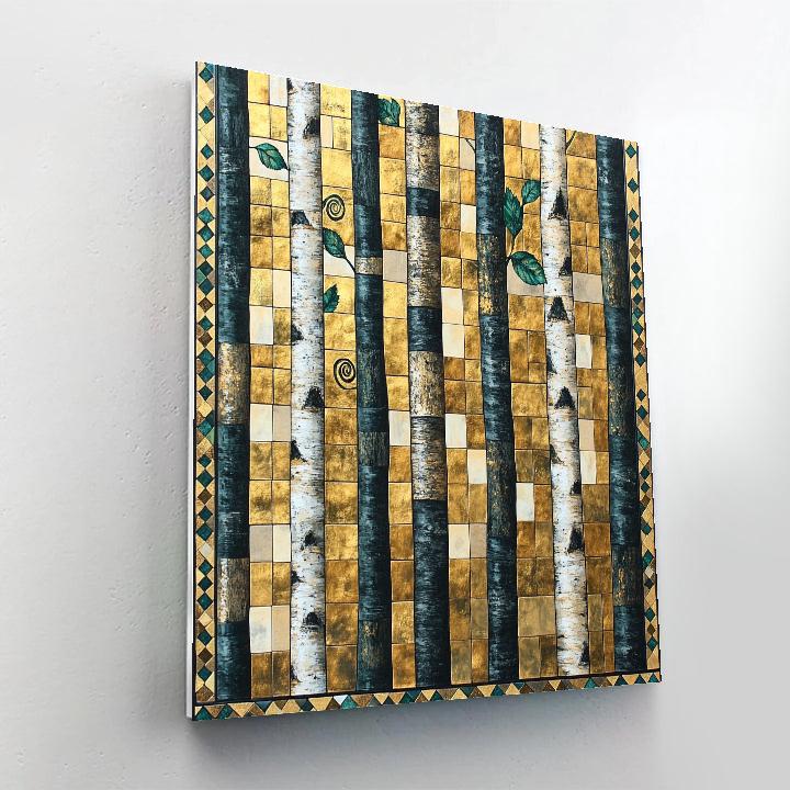Gustav Klimt Inspired Gilded Birch Bark Patchwork painting number kit