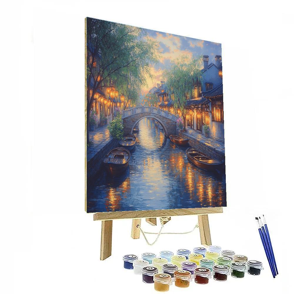 Canal Street Lanterns Suzhou China Paint by numbers kits