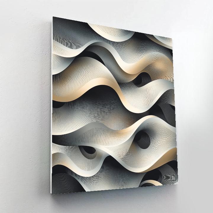 M.C. Escher Inspired Tessellation Of Quantum Interference Waves Painting by numbers kit