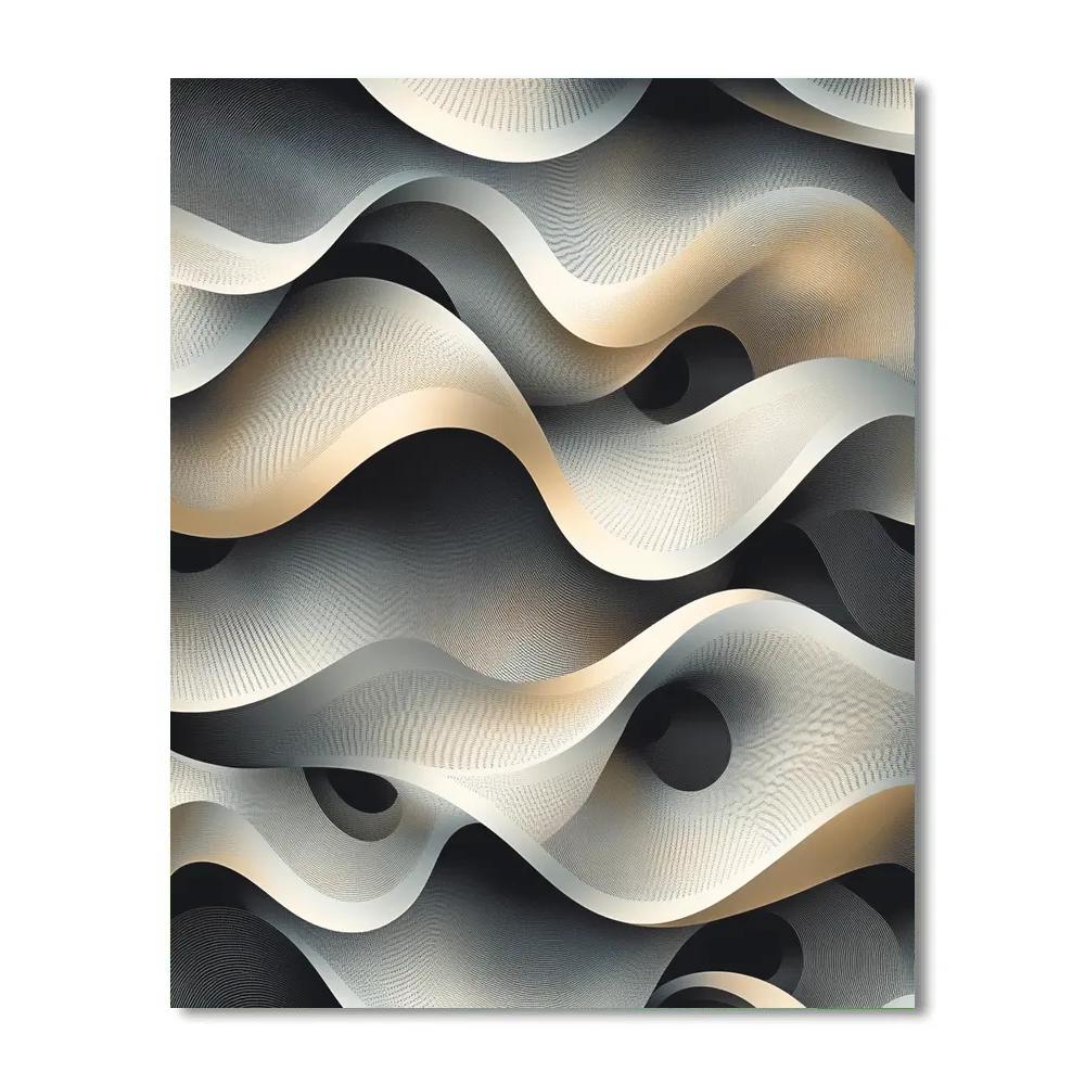 M.C. Escher Inspired Tessellation Of Quantum Interference Waves Painting by numbers kit