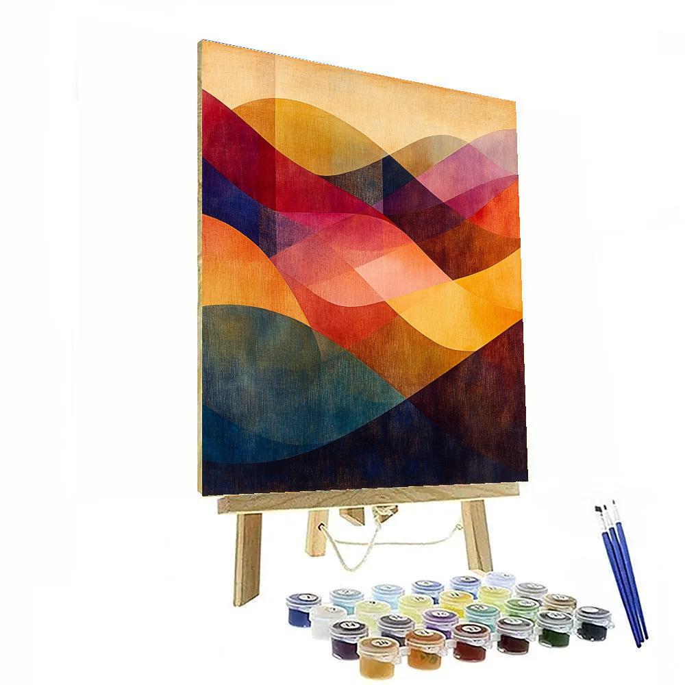 Paul Klee Inspired Chromatic Tectonics Number painting