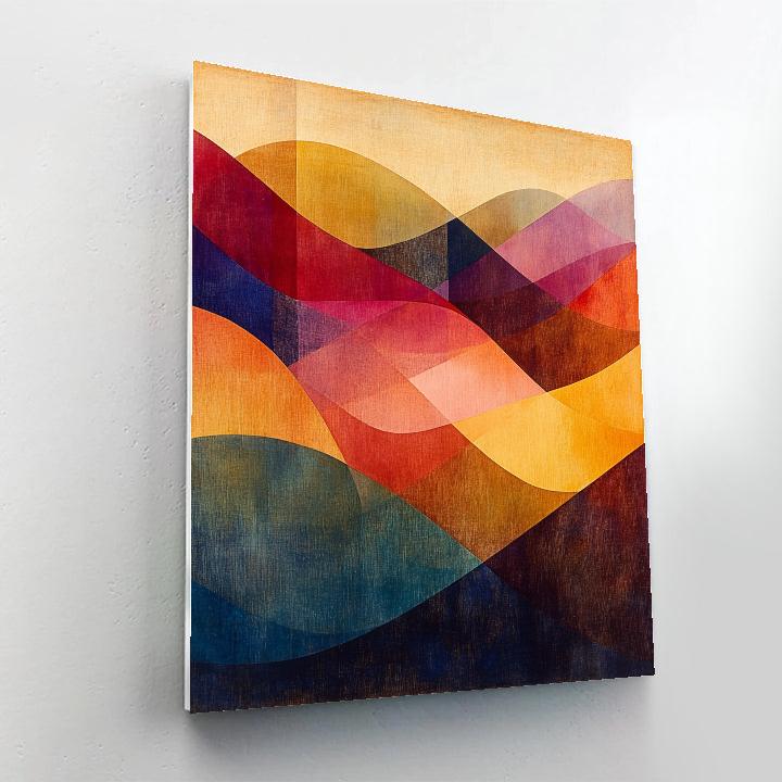 Paul Klee Inspired Chromatic Tectonics Number painting