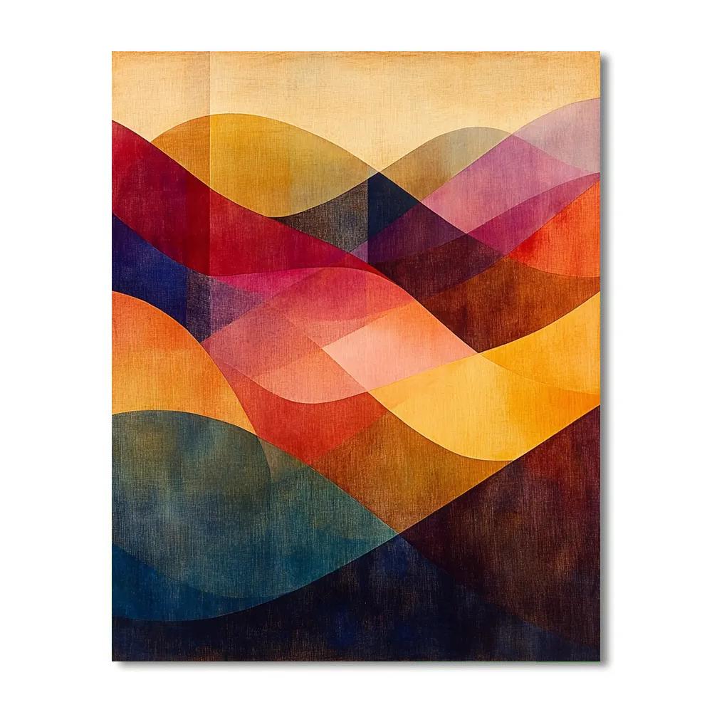 Paul Klee Inspired Chromatic Tectonics Number painting