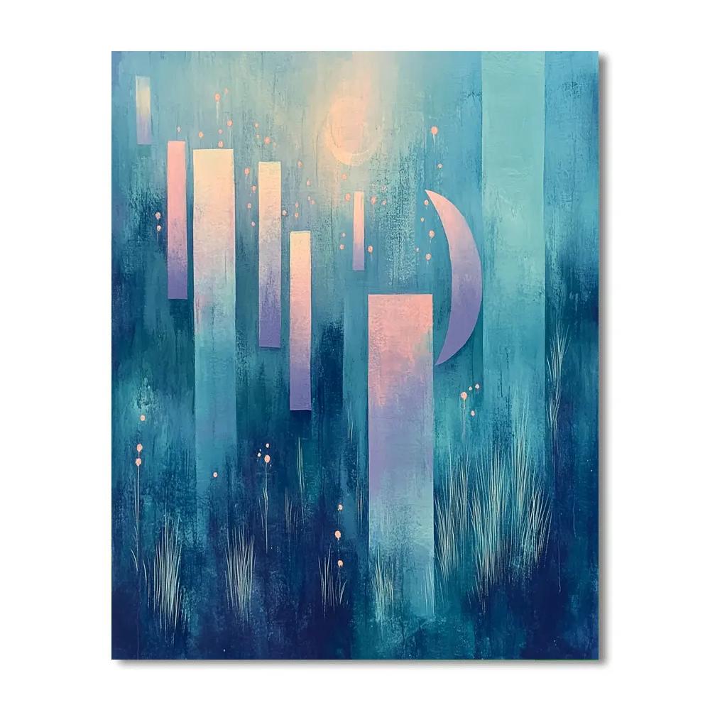 Paul Klee Inspired Liminal Aurora Arithmetic painting number kit