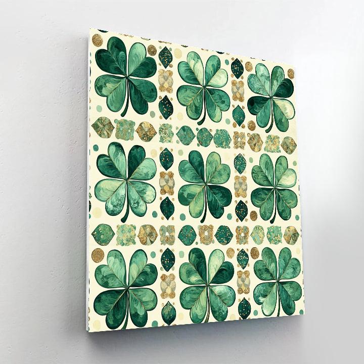 Gustav Klimt Inspired Radiant Clover Geometry DIY paint by numbers