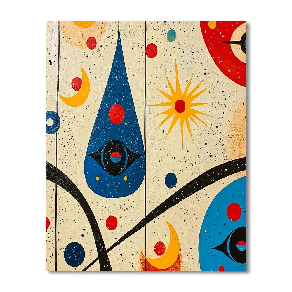Joan Miró Inspired Luminous Quiet Of The Singing Nebula Numbered painting kits