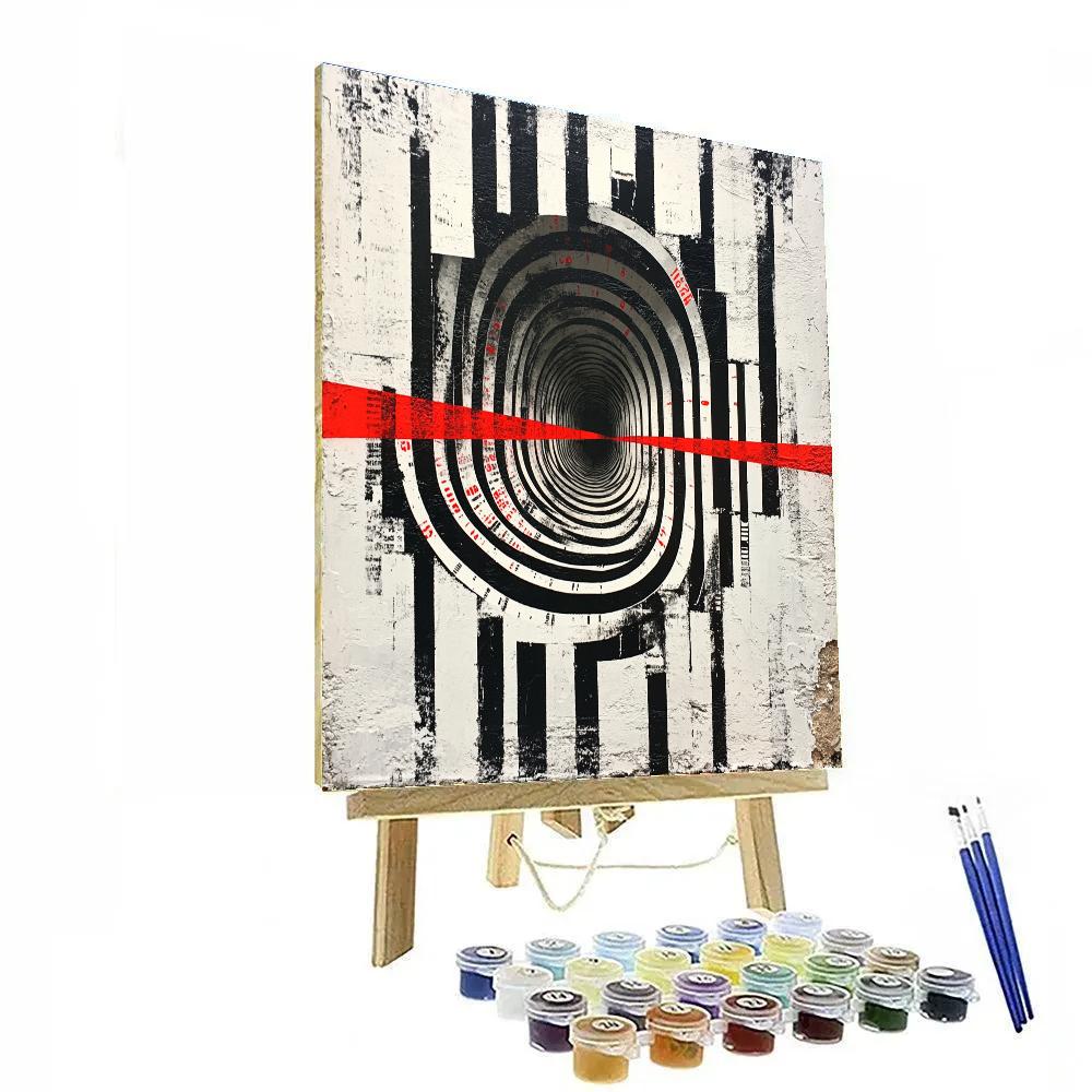 Banksy Inspired Algorithmic Riot Paint by numbers art