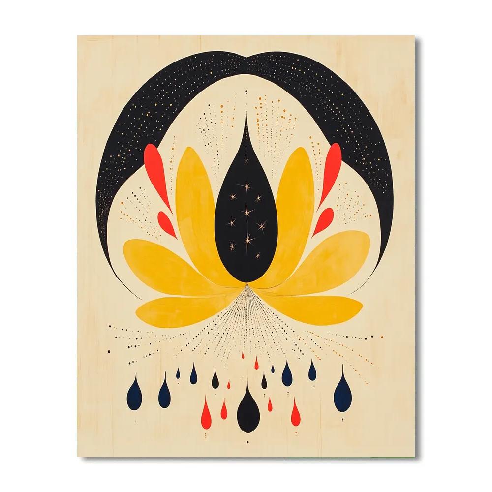 Joan Miró Inspired Eclipse Garden Of Magnetic Petals DIY paint by numbers