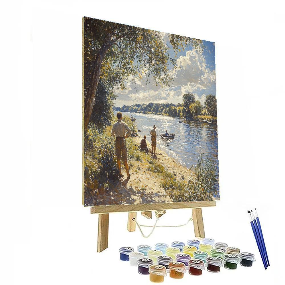 Winslow Homer Inspired River Fishermen paint by numbers