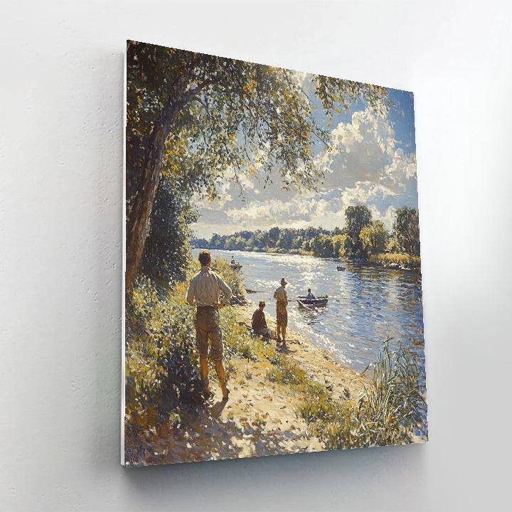 Winslow Homer Inspired River Fishermen paint by numbers