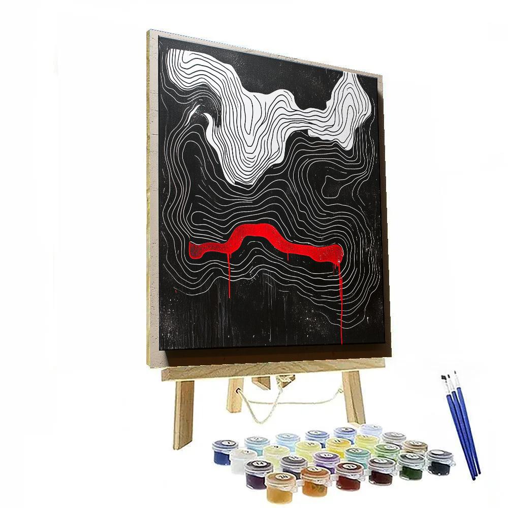 Banksy Inspired Borderless Orbit Numbered painting kits