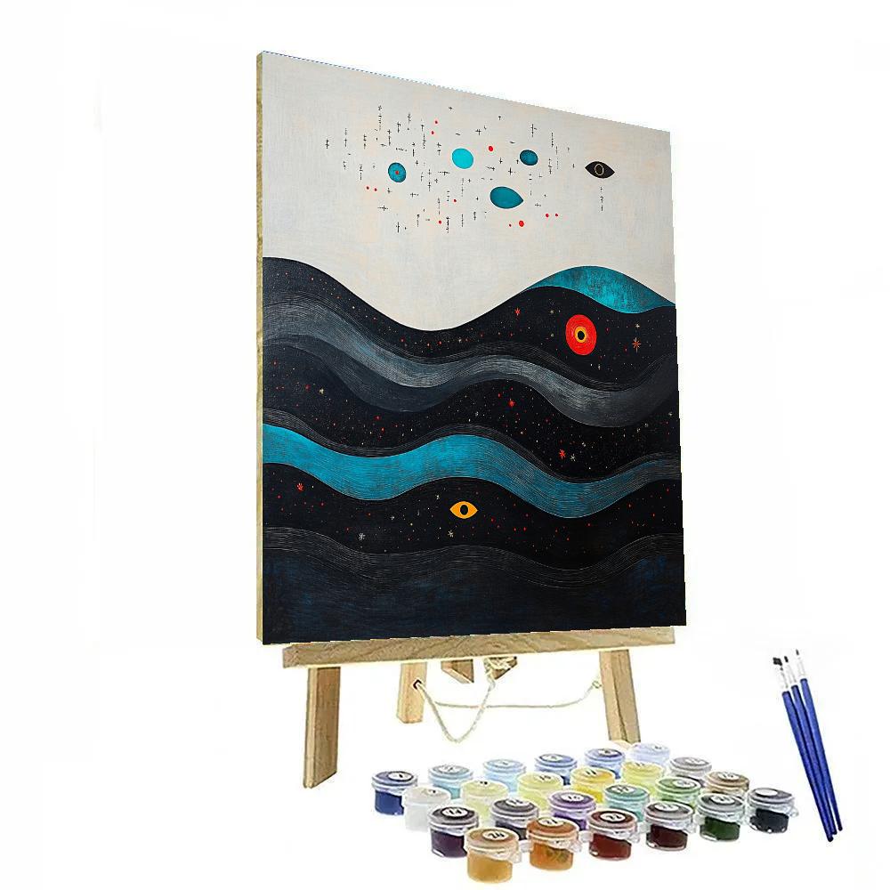 Joan Miró Inspired Tide Of Constellation Whispers painting number kit