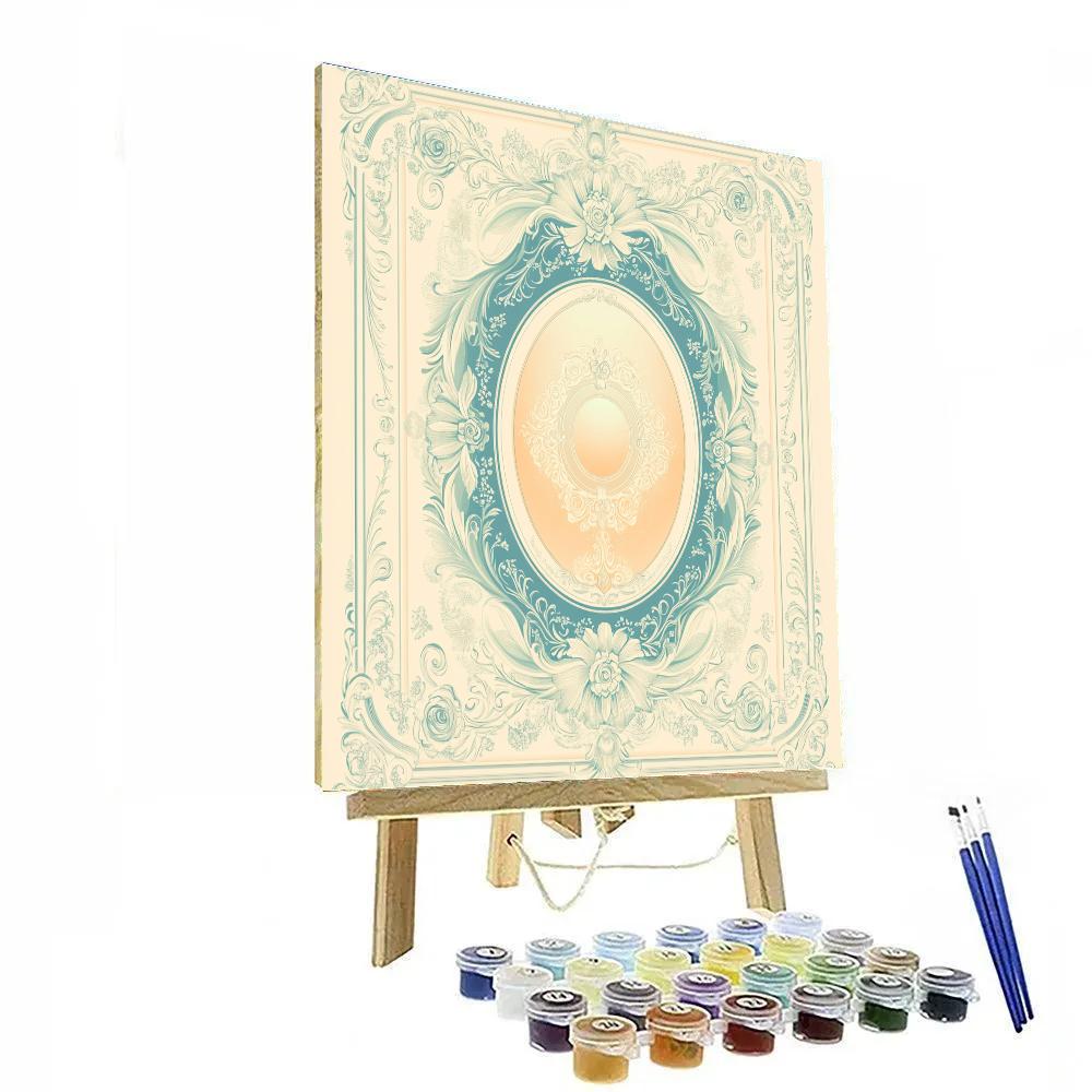 Alphonse Mucha Inspired Nebula Lattice Of Eternal Spring Number painting