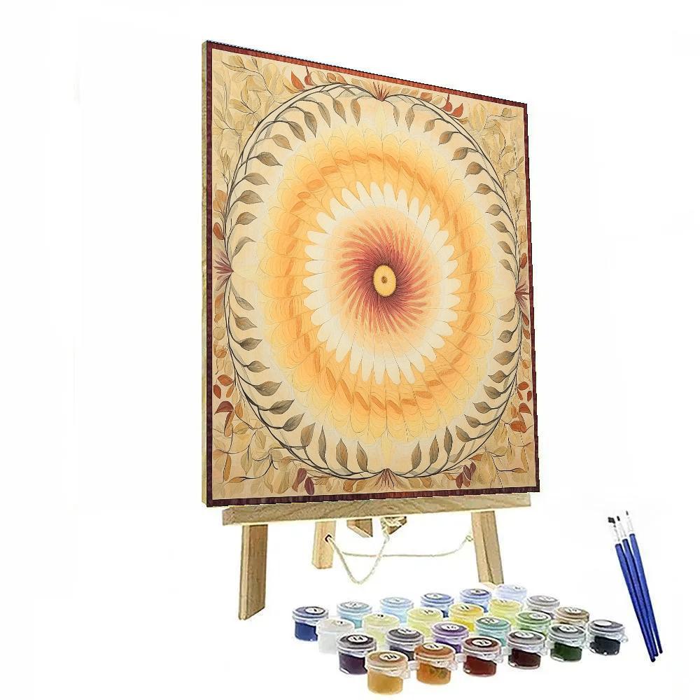 Alphonse Mucha Inspired Solstice Spiral Of Silent Radiance paint by numbers