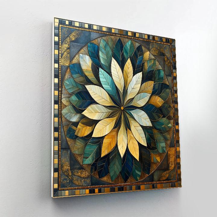 Gustav Klimt Inspired Sapphire Windmill Of Leaves painting number kit
