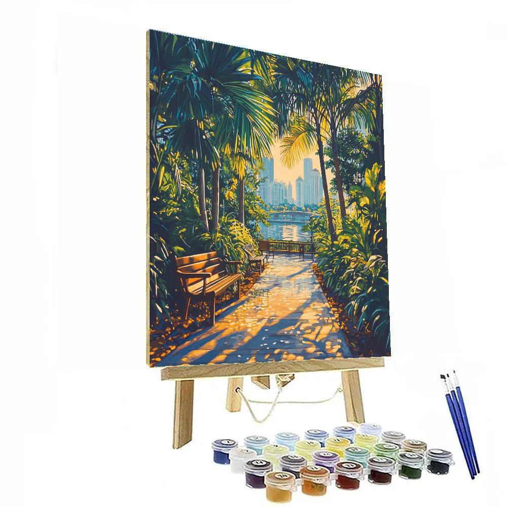 Lumbini Urban Garden Walk Colombo Sri Lanka Paint by numbers art