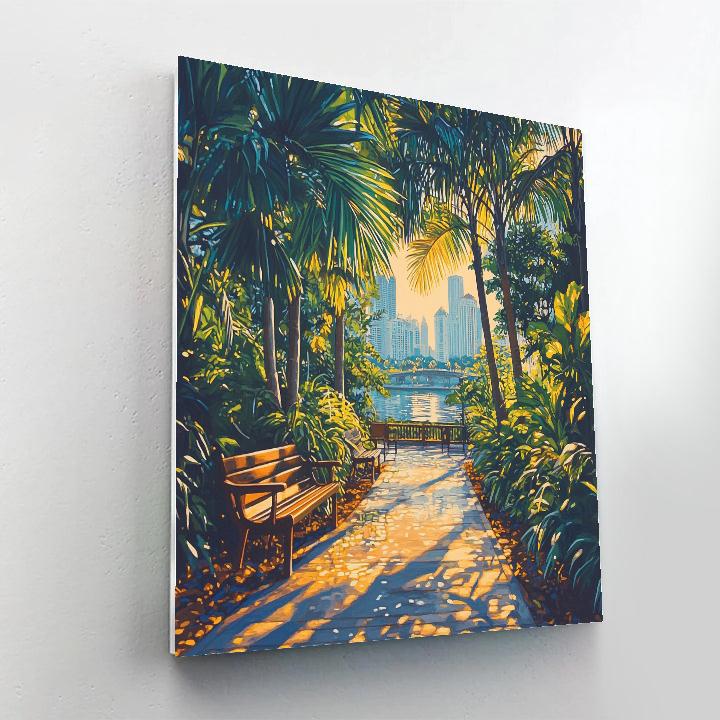 Lumbini Urban Garden Walk Colombo Sri Lanka Paint by numbers art