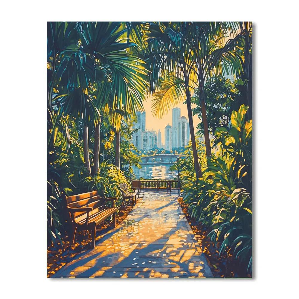 Lumbini Urban Garden Walk Colombo Sri Lanka Paint by numbers art