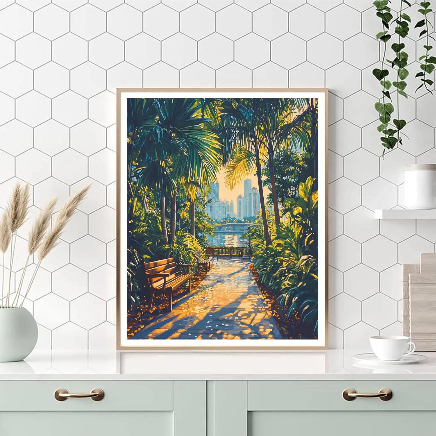 Lumbini Urban Garden Walk Colombo Sri Lanka Paint by numbers art