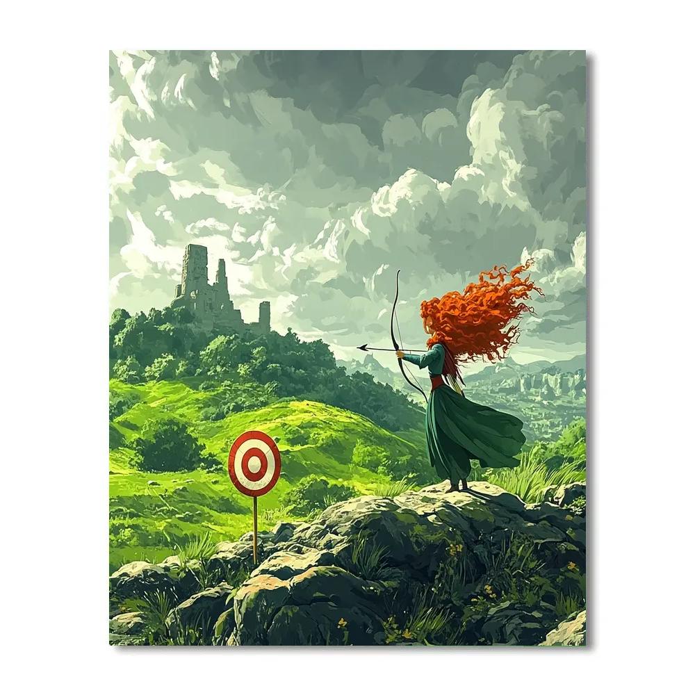 Merida Highland Archer Ridge Disney Inspired Paint by numbers art