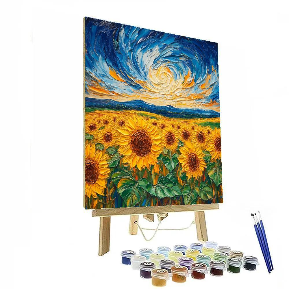 Van Gogh Inspired Sunflower Field Paint by numbers kits