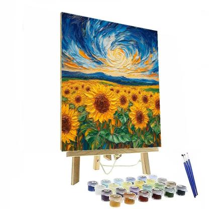 Van Gogh Inspired Sunflower Field Paint by numbers kits