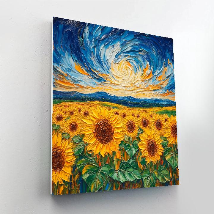 Van Gogh Inspired Sunflower Field Paint by numbers kits
