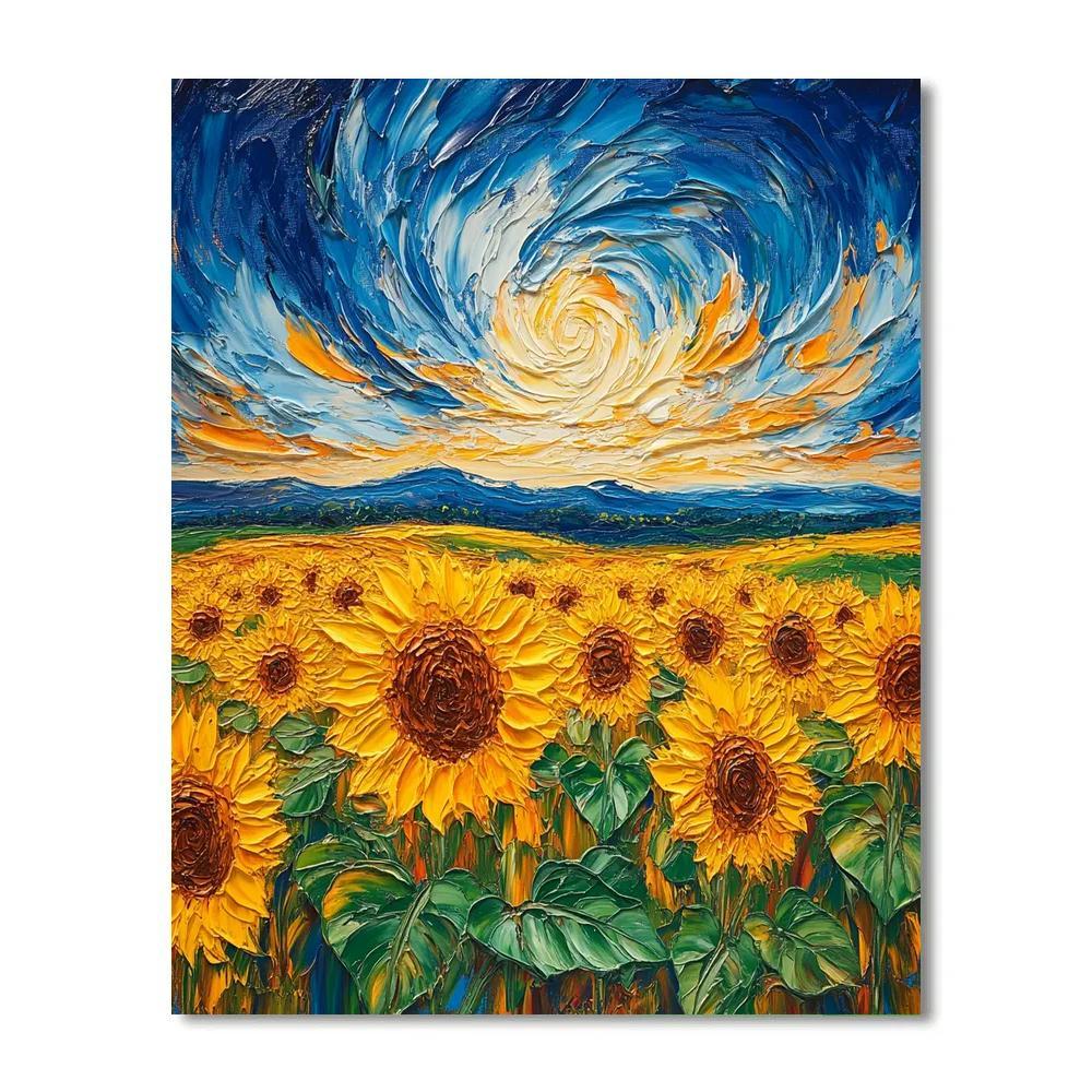 Van Gogh Inspired Sunflower Field Paint by numbers kits