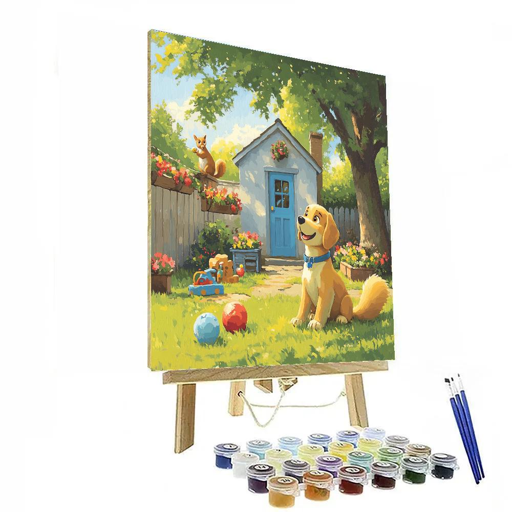 Dug Suburban Yard Squirrel Watch Disney Inspired paint by color