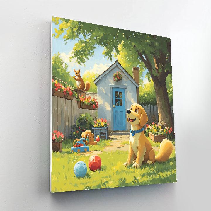 Dug Suburban Yard Squirrel Watch Disney Inspired paint by color