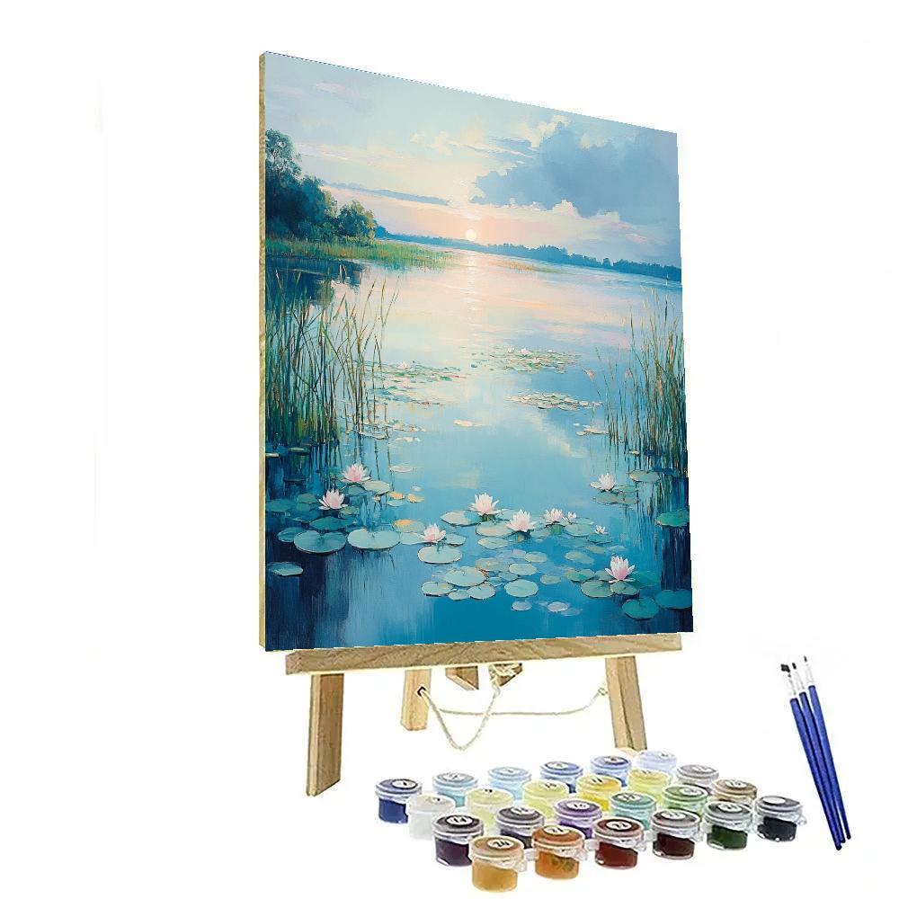 Monet Inspired Misty Lake Painting by numbers kit
