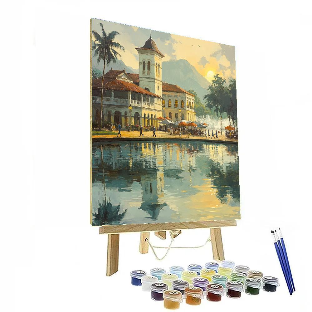 Old Quarter Hanoi Lakefront Vietnam Numbered painting kits