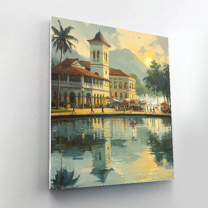 Old Quarter Hanoi Lakefront Vietnam Numbered painting kits