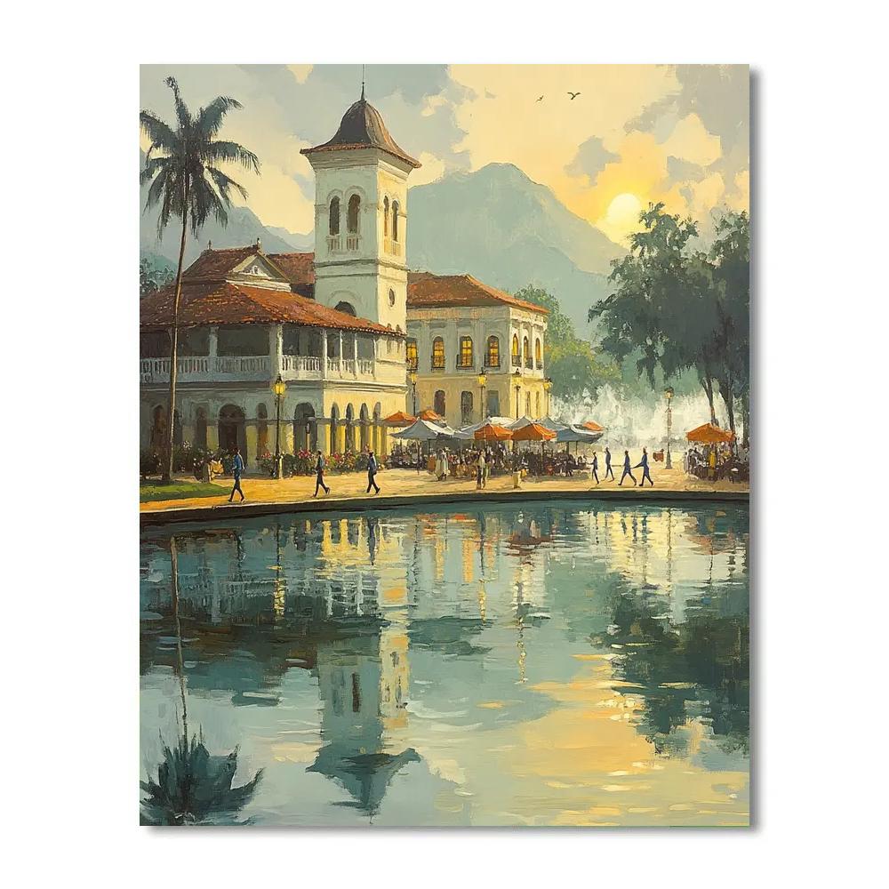 Old Quarter Hanoi Lakefront Vietnam Numbered painting kits