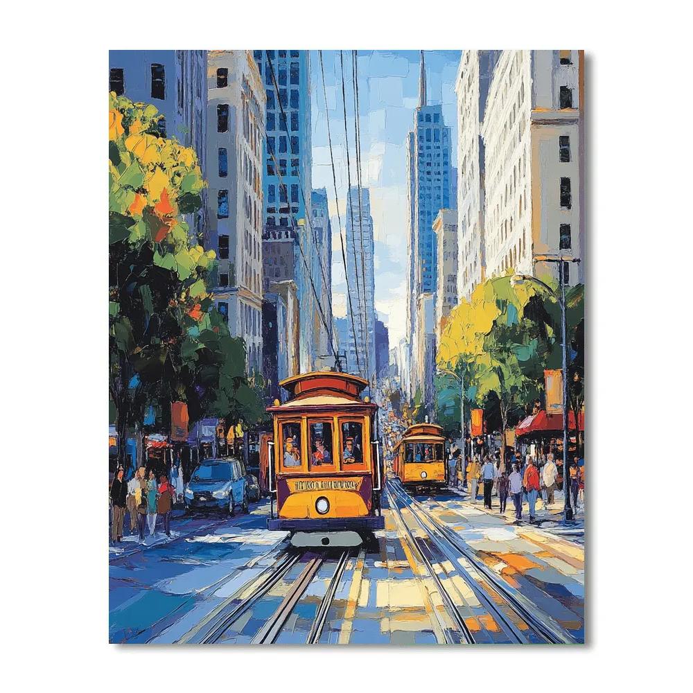 Market Street Tram San Francisco United States Number painting