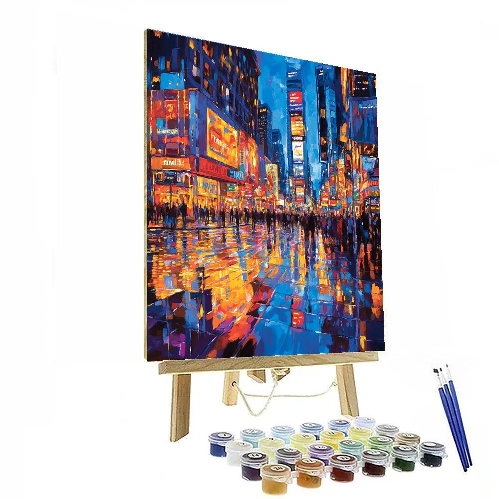 Nanjing Road Pedestrian Street Shanghai China paint by color