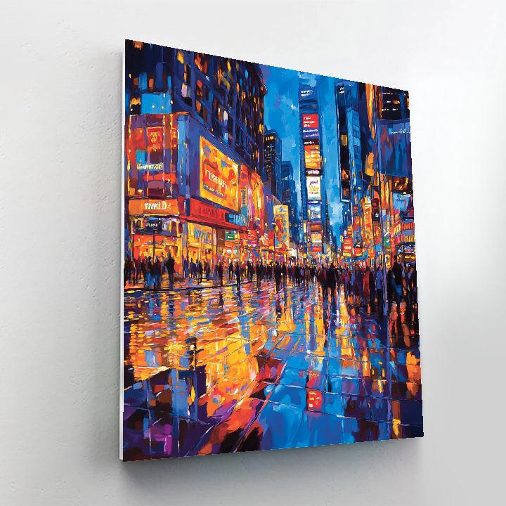 Nanjing Road Pedestrian Street Shanghai China paint by color