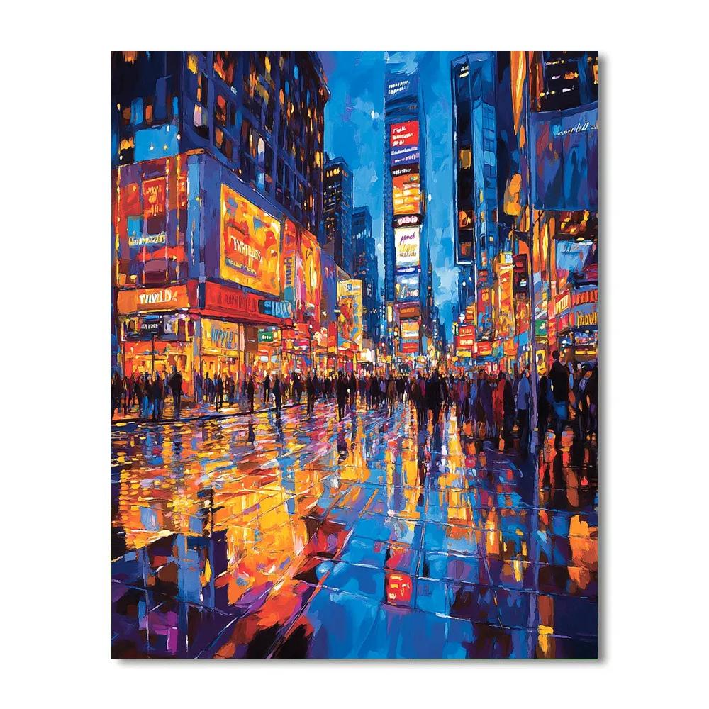 Nanjing Road Pedestrian Street Shanghai China paint by color