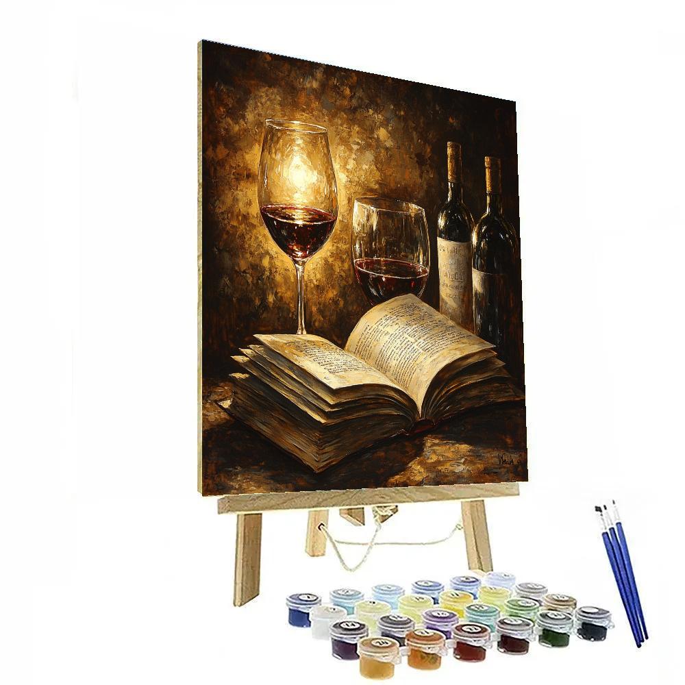 Rembrandt Inspired Wine And Books Painting by numbers kit