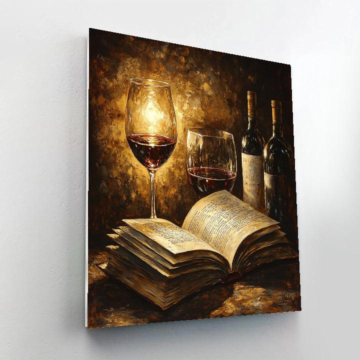 Rembrandt Inspired Wine And Books Painting by numbers kit