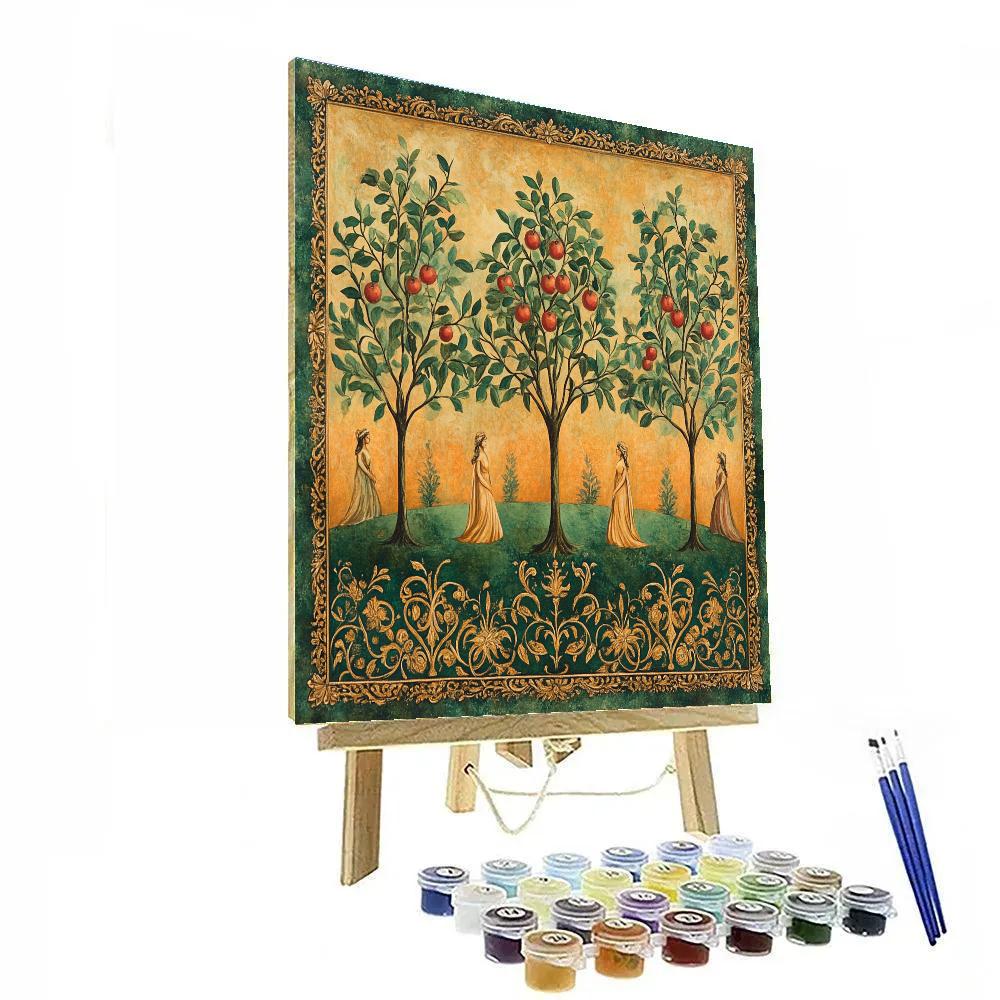 Gustav Klimt Inspired Orchard Embrace DIY paint by numbers