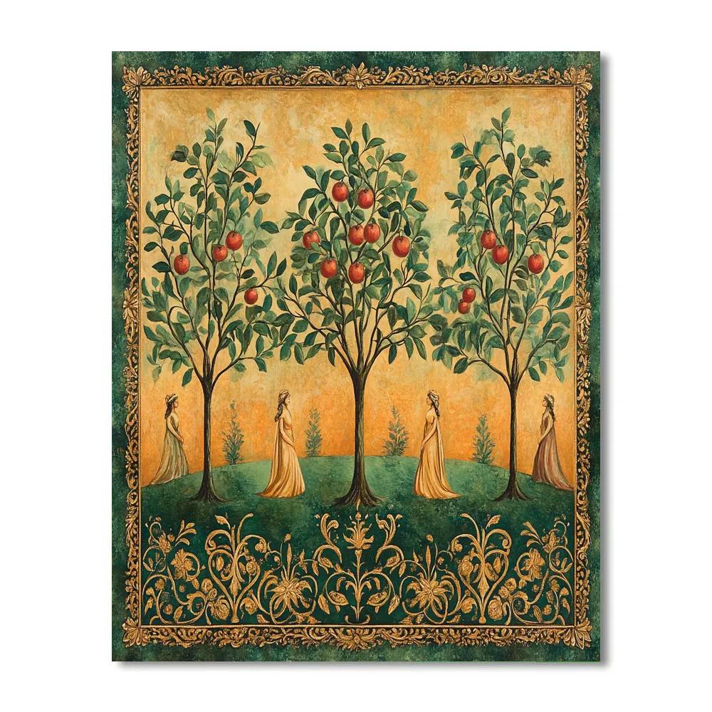 Gustav Klimt Inspired Orchard Embrace DIY paint by numbers