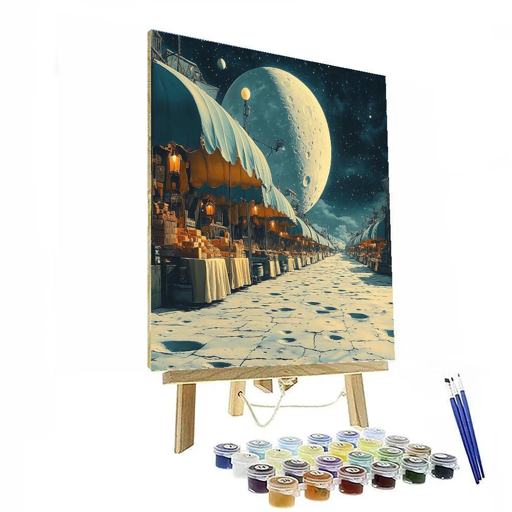 Salvador Dali Inspired Moon Bazaar Paint by numbers kits