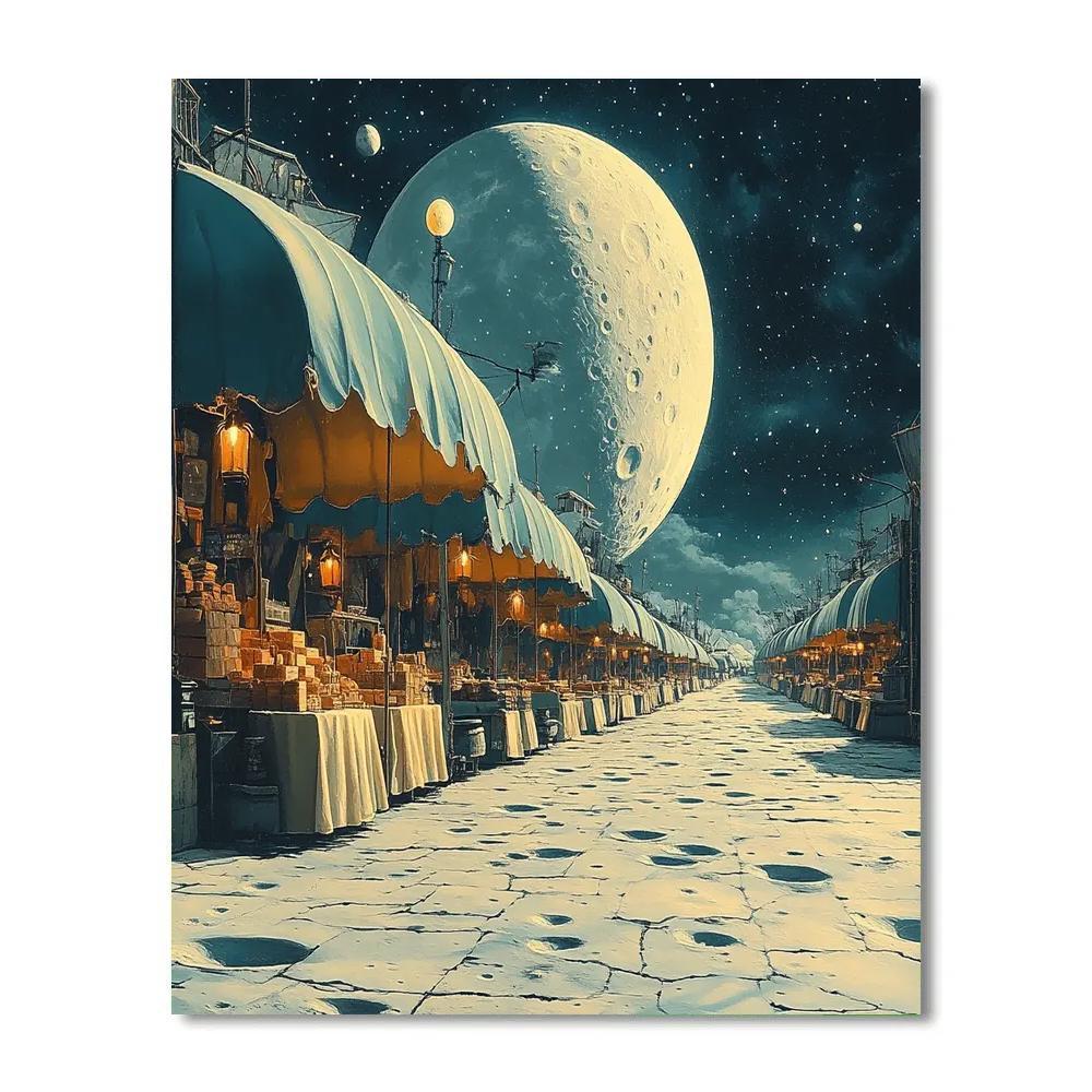 Salvador Dali Inspired Moon Bazaar Paint by numbers kits