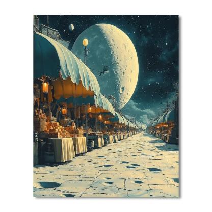Salvador Dali Inspired Moon Bazaar Paint by numbers kits