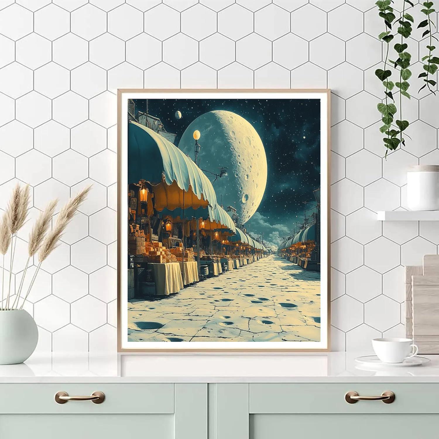 Salvador Dali Inspired Moon Bazaar Paint by numbers kits